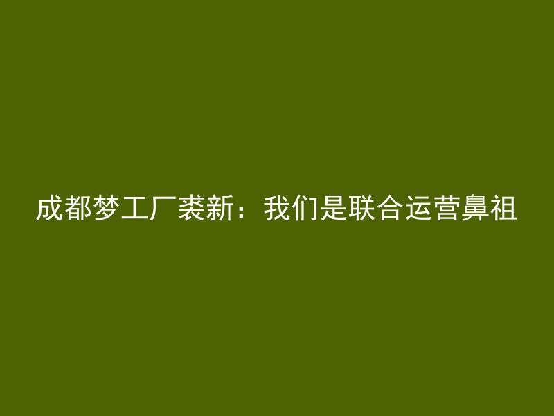 成都梦工厂裘新：我们是联合运营鼻祖