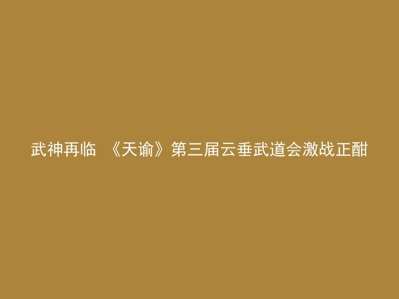 武神再临 《天谕》第三届云垂武道会激战正酣