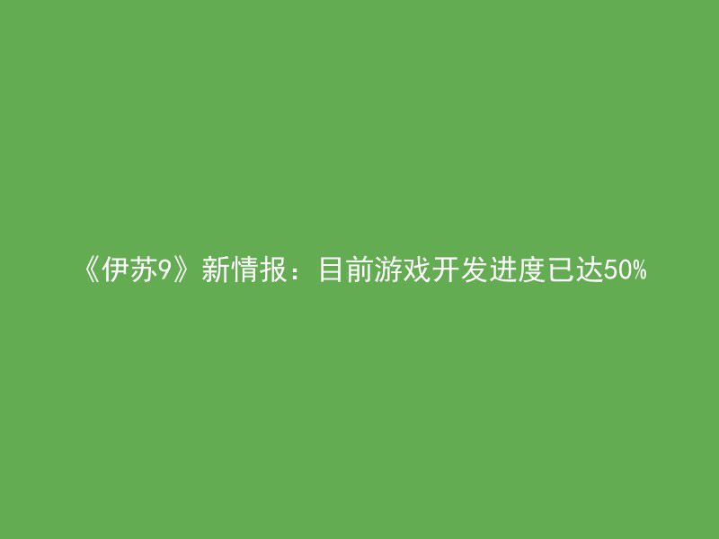 《伊苏9》新情报：目前游戏开发进度已达50%