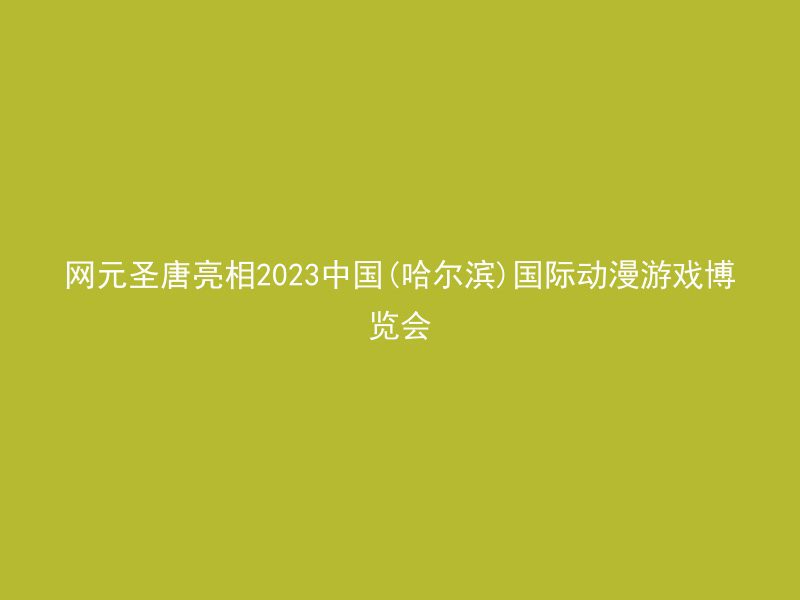 网元圣唐亮相2023中国(哈尔滨)国际动漫游戏博览会