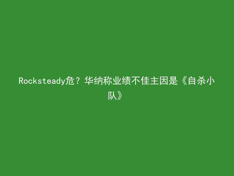 Rocksteady危？华纳称业绩不佳主因是《自杀小队》