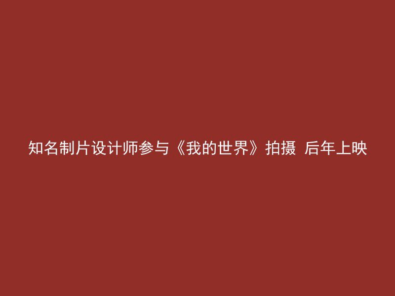 知名制片设计师参与《我的世界》拍摄 后年上映