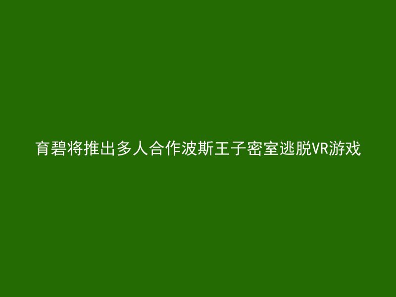 育碧将推出多人合作波斯王子密室逃脱VR游戏