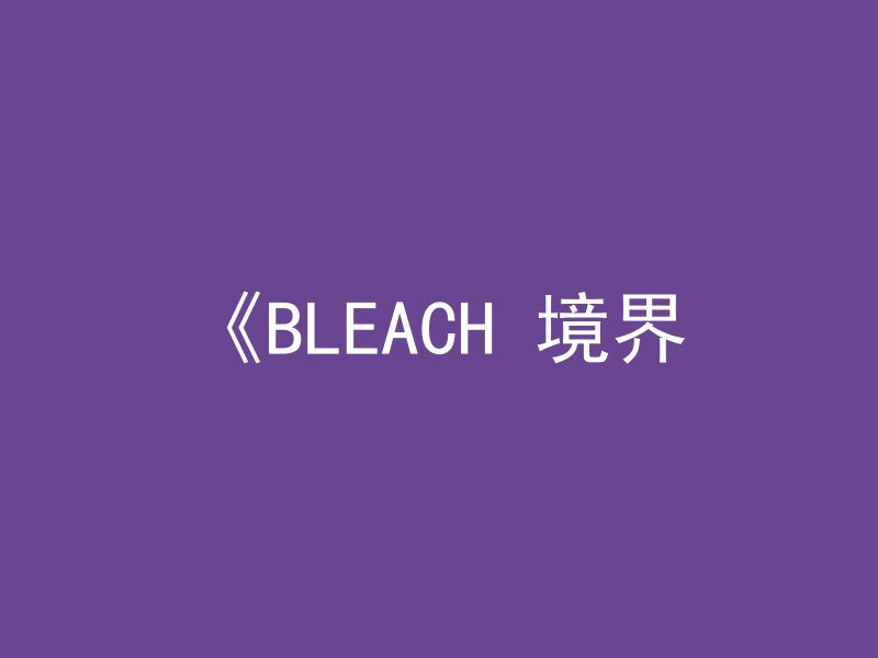 《BLEACH 境界