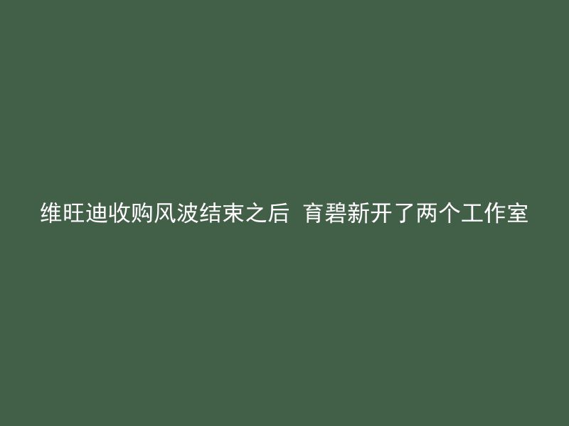 维旺迪收购风波结束之后 育碧新开了两个工作室