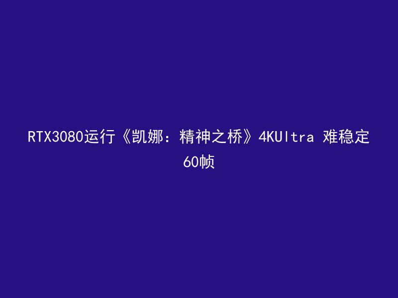 RTX3080运行《凯娜：精神之桥》4KUltra 难稳定60帧