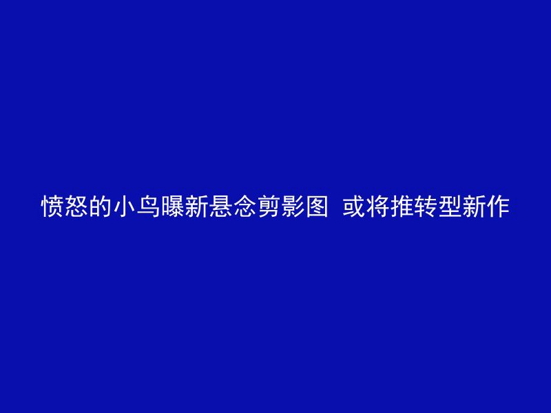 愤怒的小鸟曝新悬念剪影图 或将推转型新作