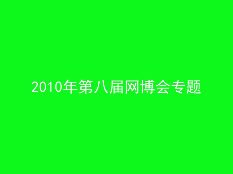 2010年第八届网博会专题