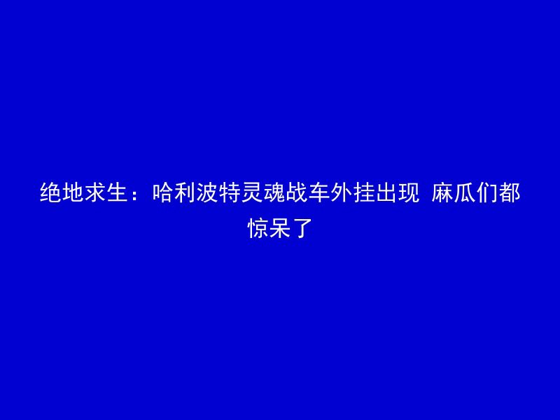 绝地求生：哈利波特灵魂战车外挂出现 麻瓜们都惊呆了