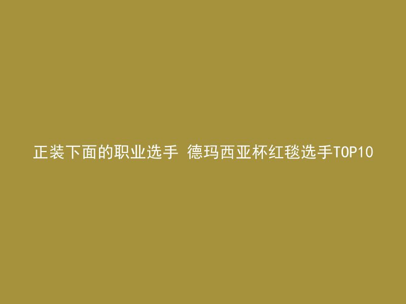 正装下面的职业选手 德玛西亚杯红毯选手TOP10