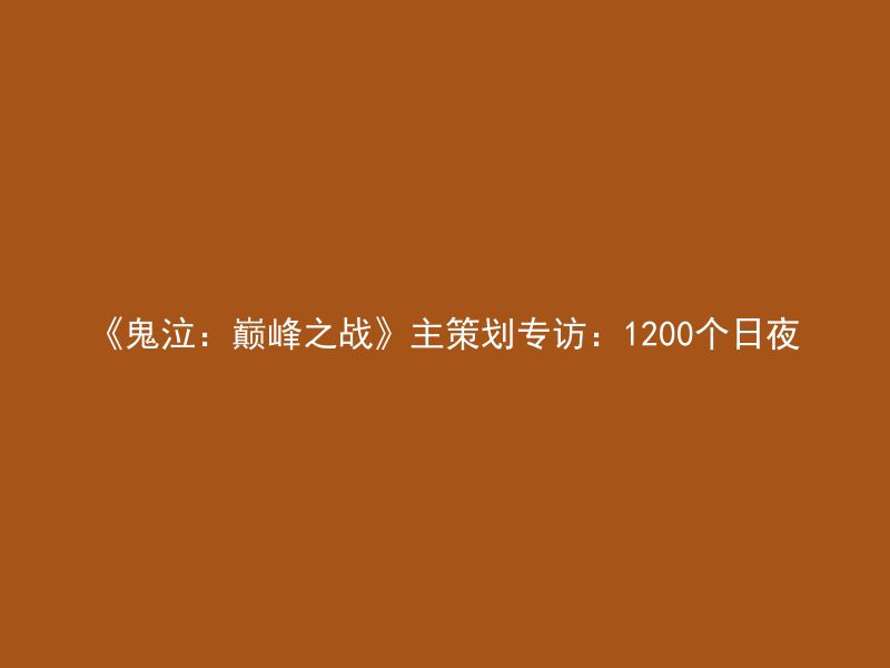 《鬼泣：巅峰之战》主策划专访：1200个日夜