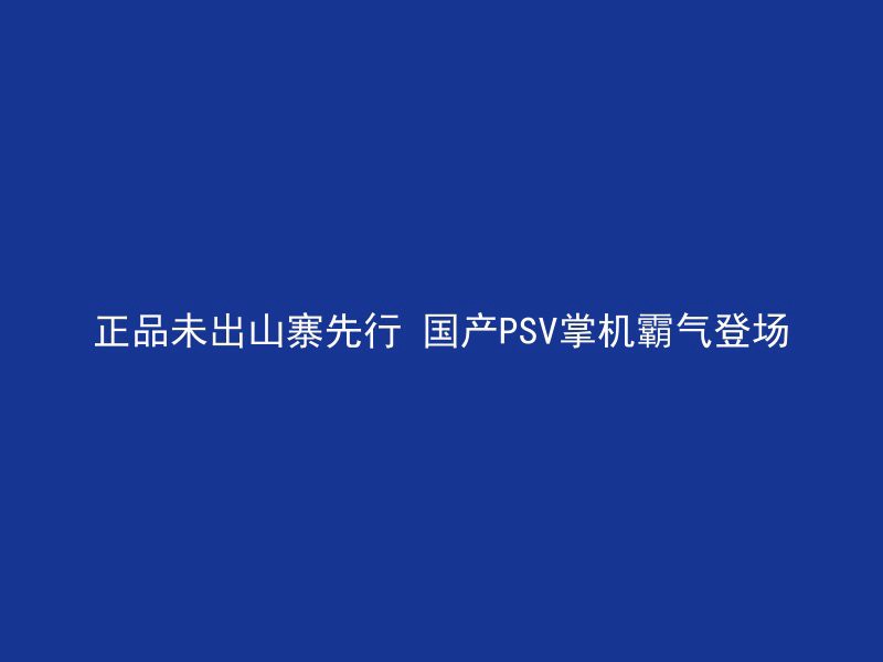 正品未出山寨先行 国产PSV掌机霸气登场