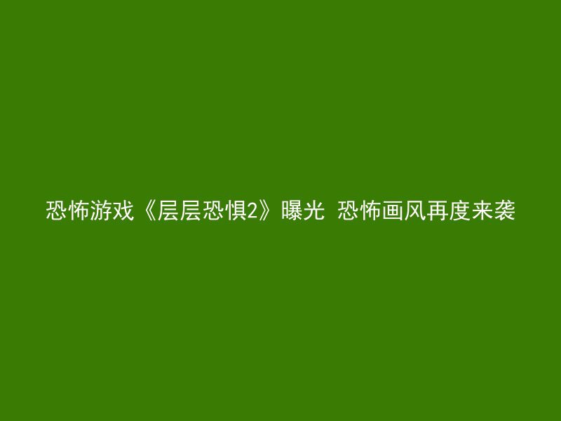 恐怖游戏《层层恐惧2》曝光 恐怖画风再度来袭