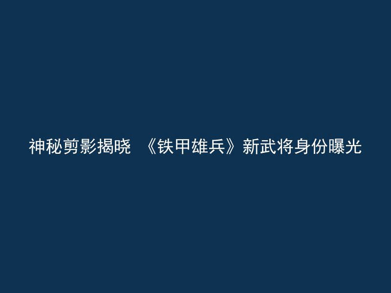 神秘剪影揭晓 《铁甲雄兵》新武将身份曝光