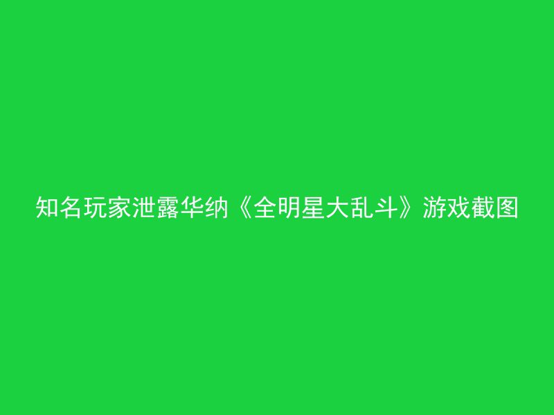 知名玩家泄露华纳《全明星大乱斗》游戏截图