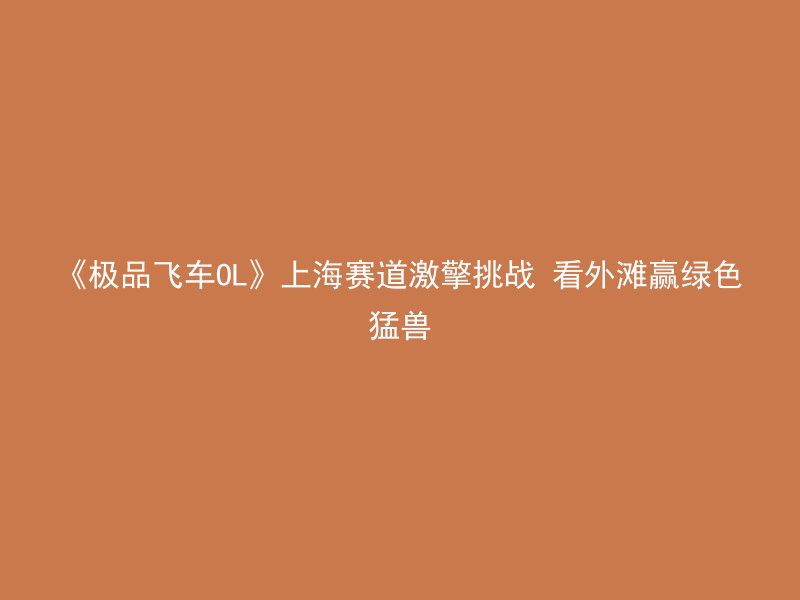 《极品飞车OL》上海赛道激擎挑战 看外滩赢绿色猛兽