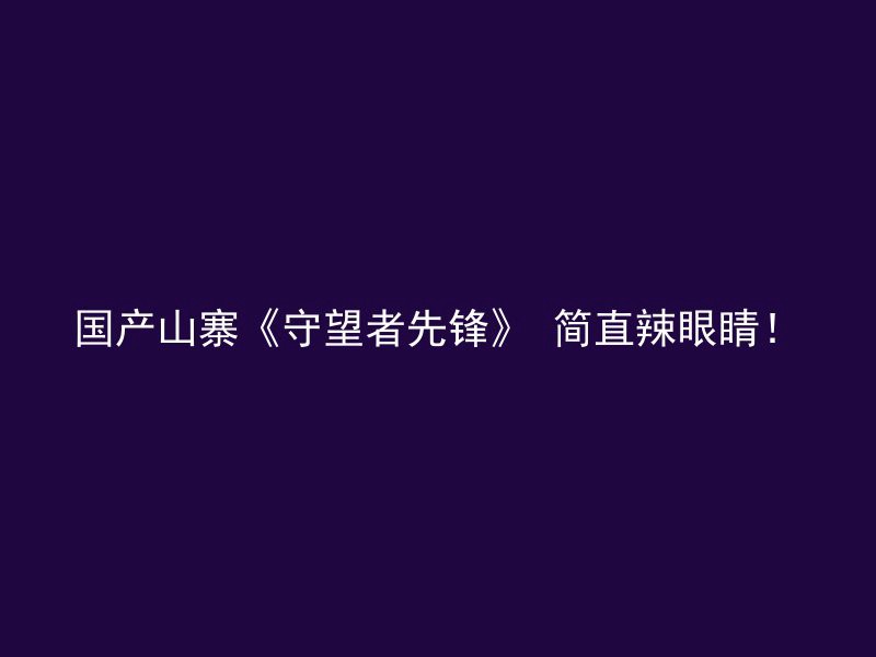 国产山寨《守望者先锋》 简直辣眼睛！