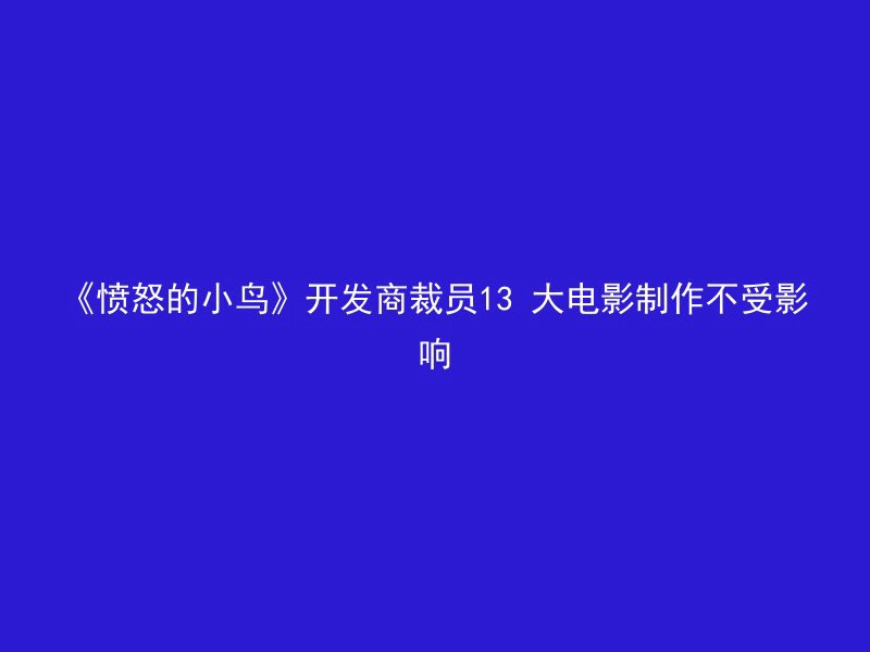 《愤怒的小鸟》开发商裁员13 大电影制作不受影响