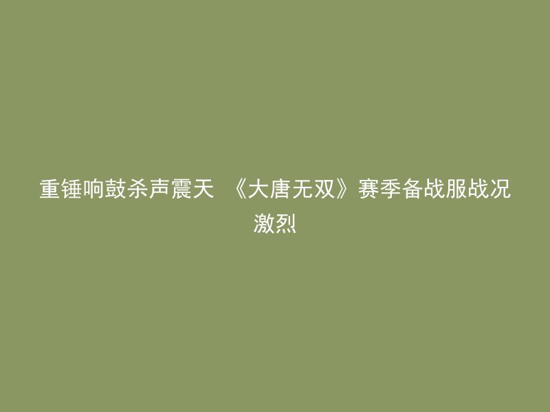 重锤响鼓杀声震天 《大唐无双》赛季备战服战况激烈