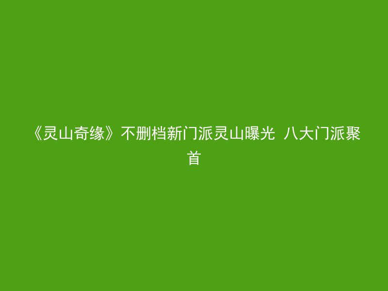 《灵山奇缘》不删档新门派灵山曝光 八大门派聚首